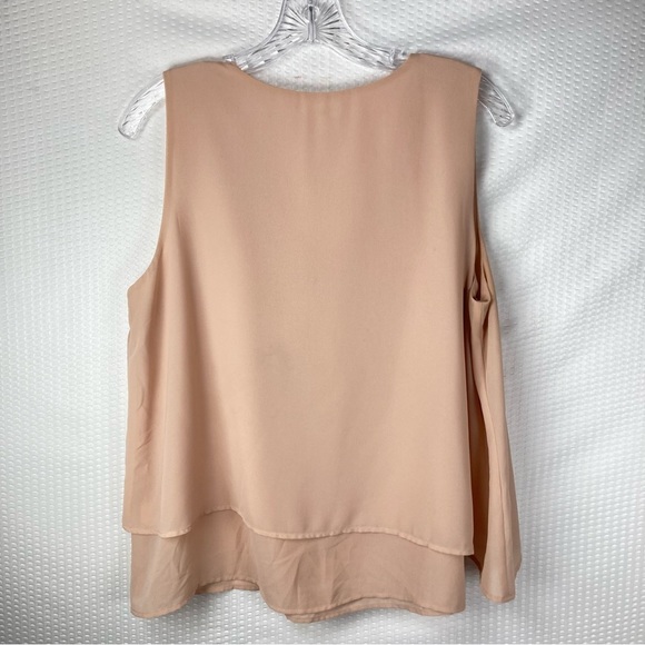 Anthropologie Monteau Layered Double Georgette V-neck Blouse (size Large) - Picture 3 of 5